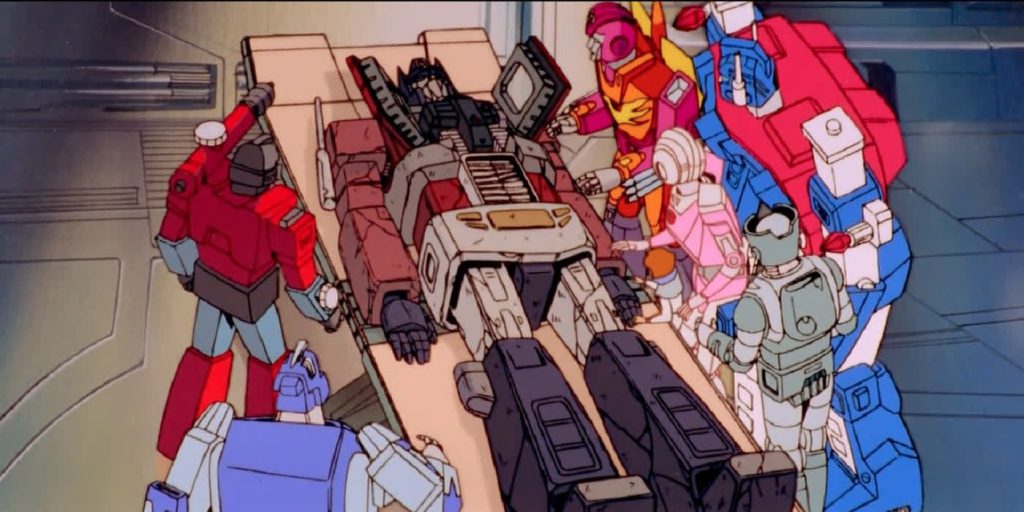 The death of Optimus Prime - a scene from the 1986 animated film, The Transformers: The Movie