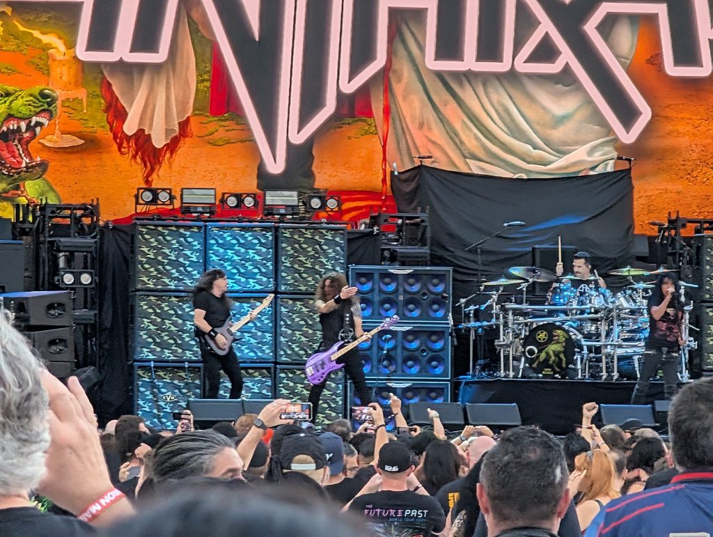 Photo of Anthrax, opening for Iron Maiden on the Run For Your Lives tour in LA 9/25/26
